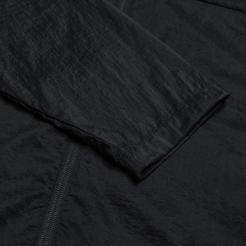 Fila White Minimalist Classic Casual Sports Versatile Hooded Woven Jacket Men Jacket Deep-Black F61M613701FBK