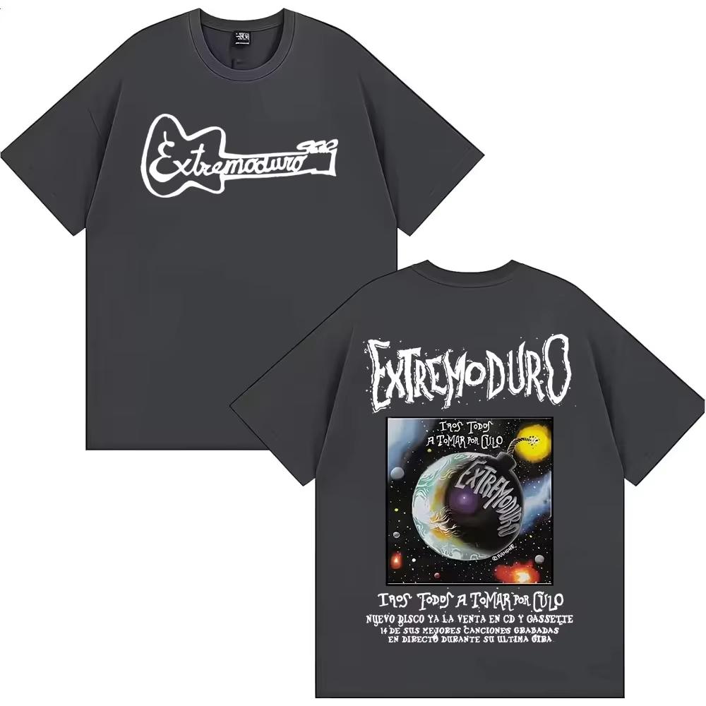 Rock Band EXTREMODURO Tour 2026 Merch Tshirt Unisexs Clothing Hip Hop Street Style T Shirt Women Casual Cozy High Quality Tshirt