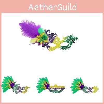 Plastic Half Face Mask With Floral Motif For Masquerade And Halloween Diy Costume Accessory