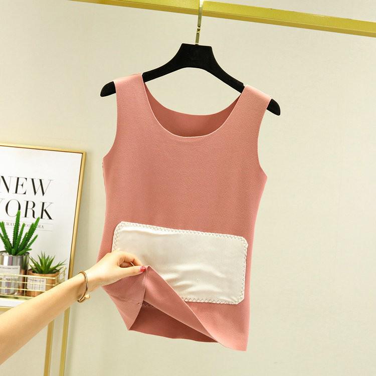 Women's Seamless Thermal Vest: Upgraded Velvet Belly Protection for Autumn and Winter