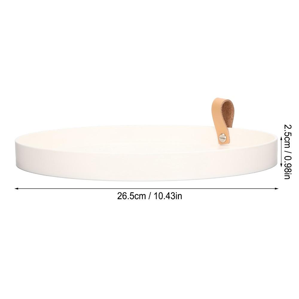 Waterproof ABS Vanity Tray Round Trinket Dish Serving Trays Jewelry Dish For Cosmetics