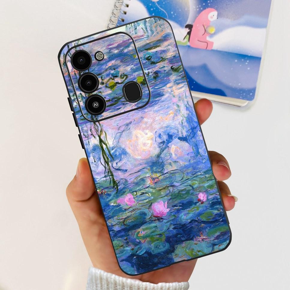 For Tecno Spark GO 2022 Case KG5 Soft Silicone Cute Cat Phone Cover For Tecno SparkGO 2022 6.52" Luxury Love Flower Cases Funda