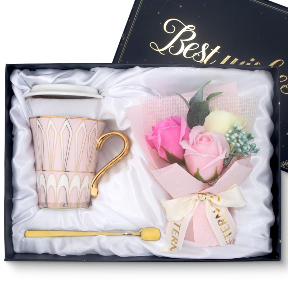 

Подарок на день рождения для популярного Дня, букет цветов, кофе, на пенсию, прощальный подарок для девушки, свадебный подарок, подарок для стильной кружки с мылом 300 мл