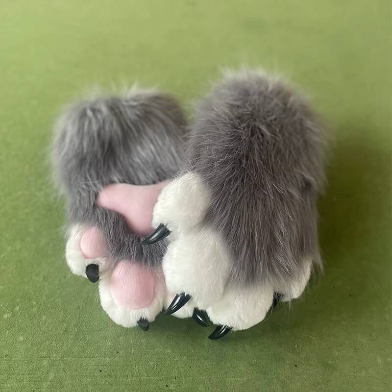 New Fursuit Kigurumi Furry Animal Paws Gloves Nails Kig Cosplay Costume Wearable Furry Animal Colorful Claws Cos Props Halloween
