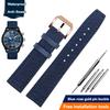 Nylon Canvas Watch Strap for IWC Pilots Portugal Portofino Fabric Cowhide Bottom Watch Chain Men Women Watchband 20mm 21mm 22mm