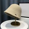 Solid Color Woolen Basin Hat Plush Bucket Hat Retro Fisherman Hat  Women