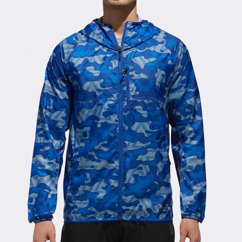 Adidas Windbreaker 1 Lifestyle Series Zip-Up Hooded Long Sleeve Jacket Men Jacket Blue CV4851