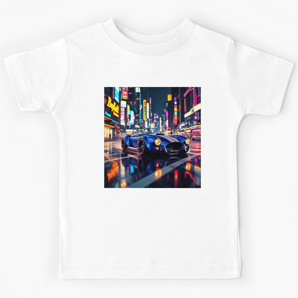 shelby racing through downtown Kids T-Shirt 140