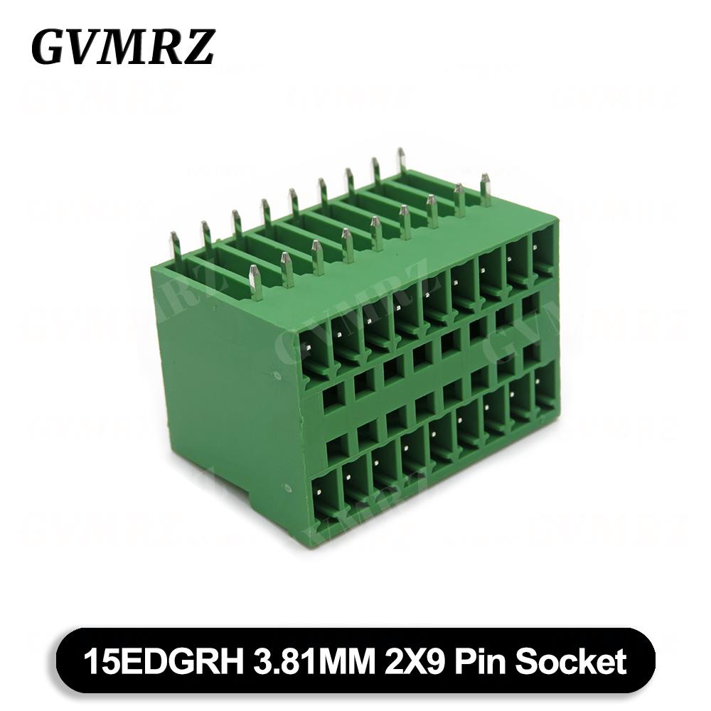 5PCS 15EDG KF15EDGRH 2x2 ~ 12PIN 3.81mm Double Layer Double row pluggable terminal block PCB welding plate Plug Pin Socket