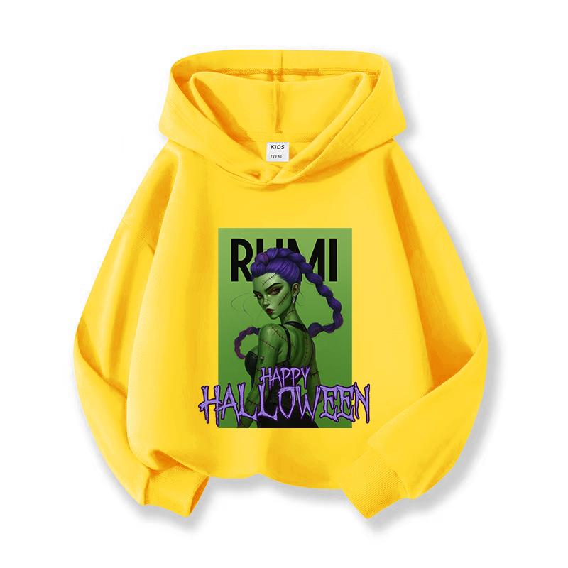 KPOP Children Hoodie Korean Style Halloween Gift Boys Girls Warm Outerwear Autumn Winter 2025 Y2K Fashion Trendy