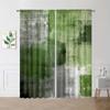 2pc Abstract Printed Window Curtain For Bedroom, Office, Kitchen, Living Room Rod Pocket Window Treatment For Home Decor Room