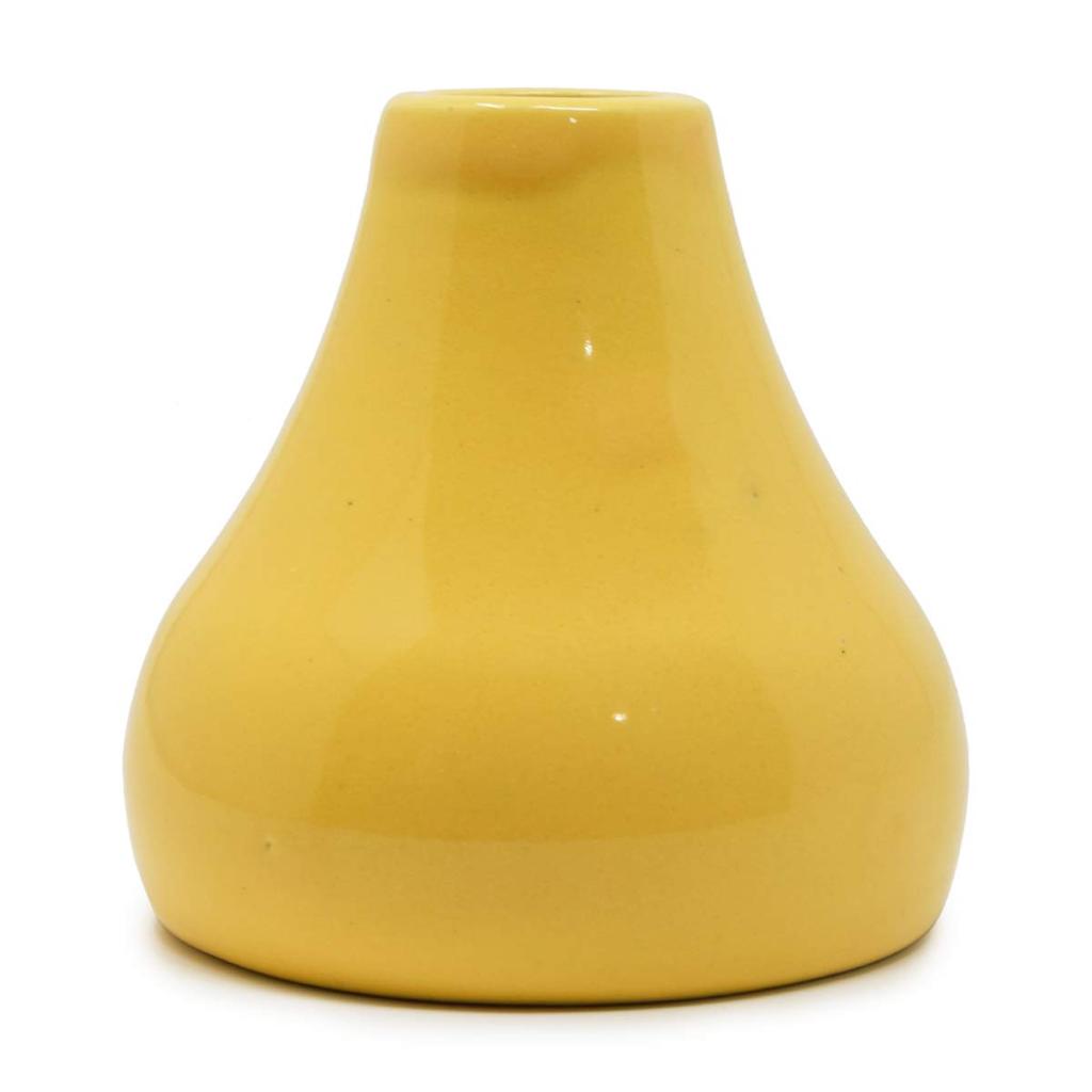 The Himalayan Goods Company Ceramic Reed Vase Pot Aroma Oil Incense Diffuser (4 × 4 Inches, Yellow).