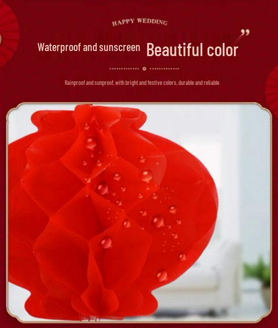 Double Happiness Wedding Bunting: Outdoor Lanterns, String Lights & Hanging Pinwheel Decor