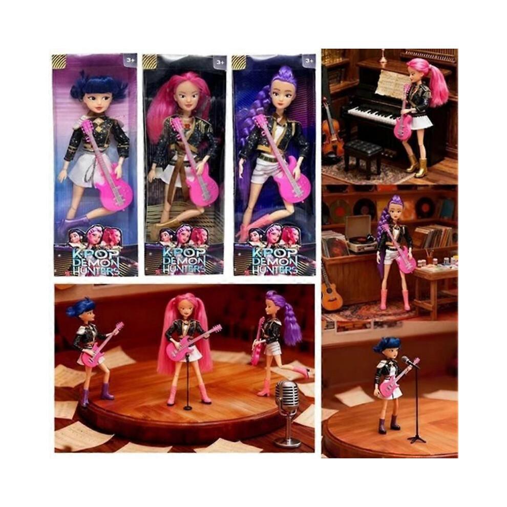 (1pc Rumi) K-POP Demon Hunters Doll Kpop Idol Action Figure Cute Demon Hunter Collectible Vinyl Figurine Toy for Kids Fans