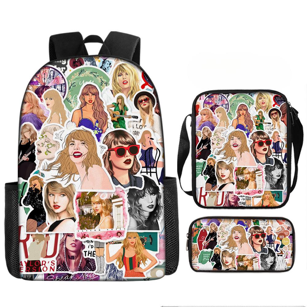 Taylorswift Taylor Swift Elementary School Bag Children'S Cartoon Backpack Anime Backpack Satchel