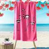 Graceful striped flamingos Print beach towel, quick drying, suitable for travel, outdoor sports, jogging, the beach and swimming, gift