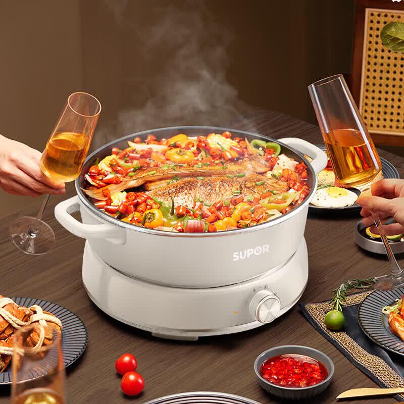 SUPOR 6L Multi-function Electric Hot Pot/Cooker CN Plug (adapter Included)