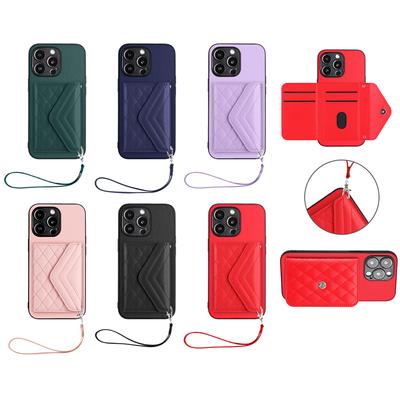 Wallet Card Holder Slots Bracket Cover Phone Case For iPhone 12 12Pro 12ProMax 12Mini 11ProMax 11Pro XSMax XR XS 7Plus SE 13Pro 14Pro 15Pro 16Pro