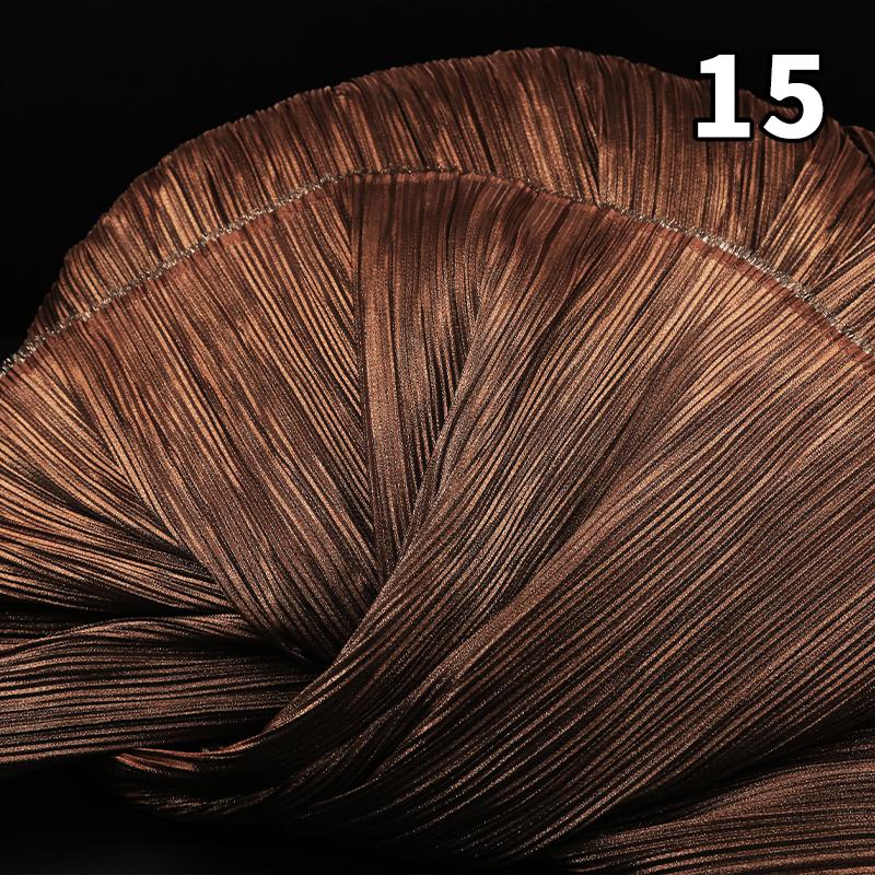 

1M Metallic Organ Pleated Fabric Pearlescent Yarn Texture Pleated Designer Fabric For Wedding Stage Dress Textured Background 100X143cm