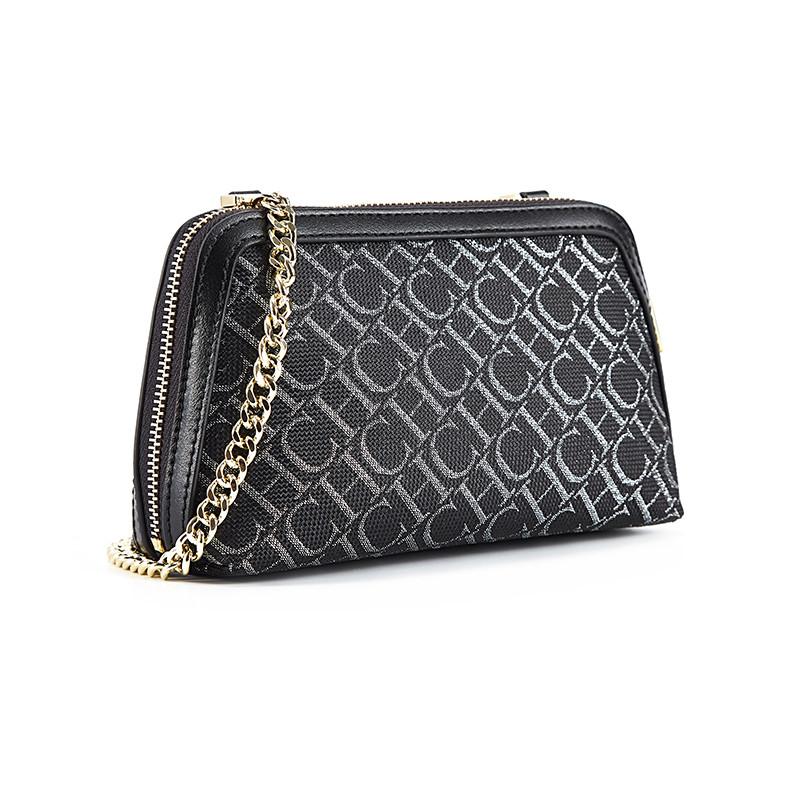 Letter Printed Leather Shoulder Bag Retro Crossbody Designer Light Luxury Chain Suede Fashion