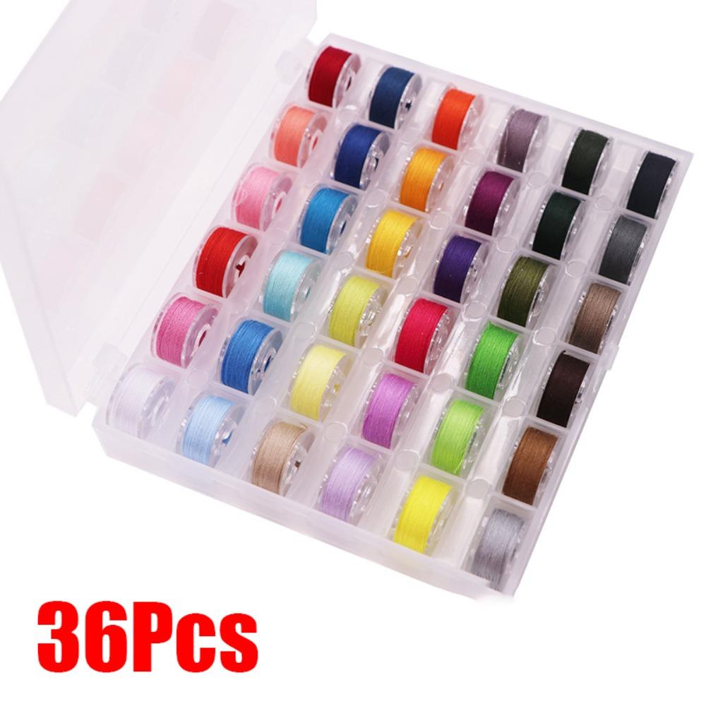 25/36 Stück Mehrfarbige Nähmaschinen-Spulenbox mit Nähgarn DIY Nähmaschinen-Spulen Ersatz Nähmaschinenzubehör