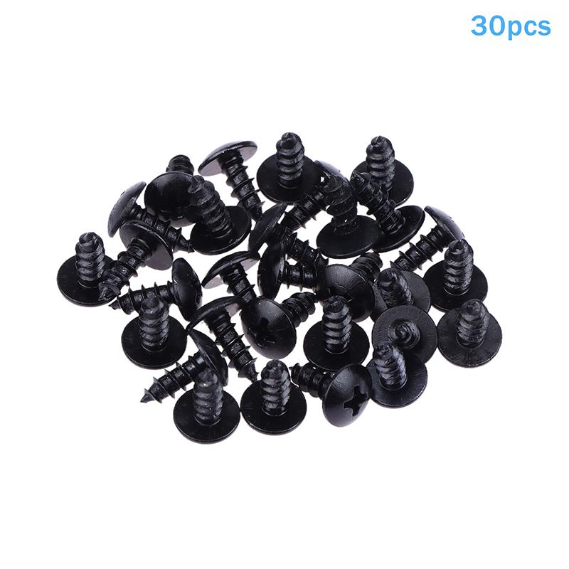 30Pcs/Pack M5*12Mm Universal Aluminum Alloy Motorcycle Cross Head Self Tapping Bolts Screws Nut Round Head Thread Diameter