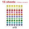 3501050Pcs Colorful Holographic Foil Star Reward Stickers Student Planner Behavior Awards School Classroom Teacher Supplies