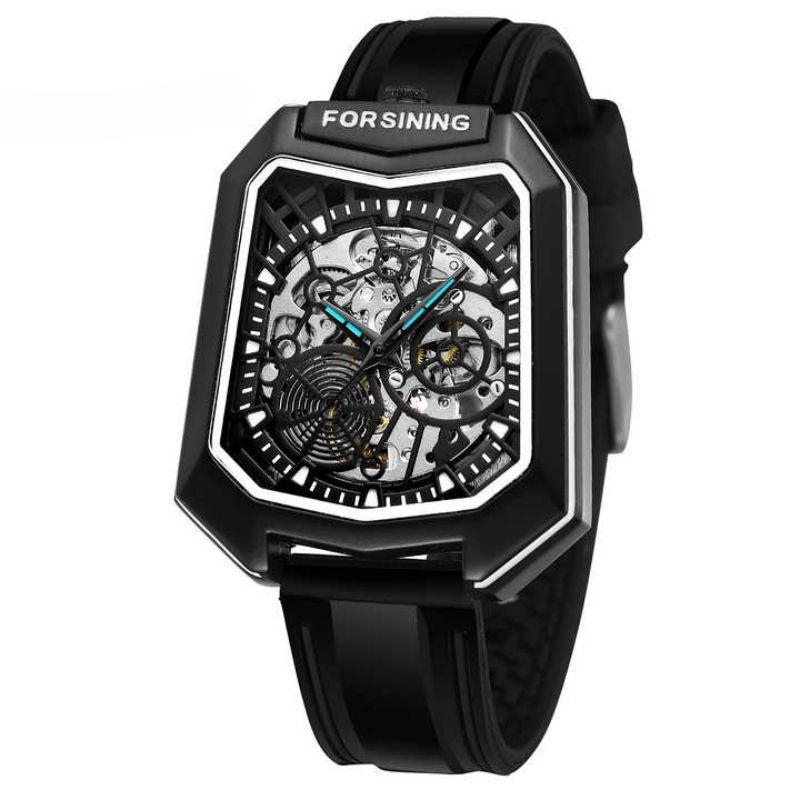 

Мужские креативные модные повседневные квадратные полые автоматические механические часы