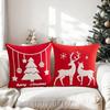 1PC Pillow Cover For Living Room Cushion Cover 45*45cm Cartoon Printed Embroidered Elk Snowman Bedroom Couch Sofa