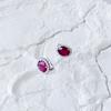 Серебряные серьги с натуральным рубином 8.48ct, фианитами (2165071)