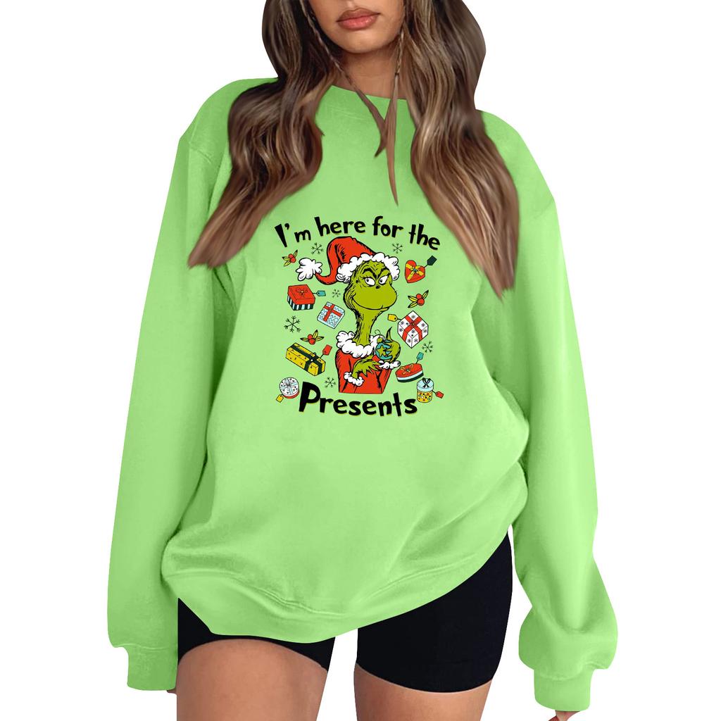 Women's Fashion Lightweight Long Sleeve Pullover Christmas Hoodie