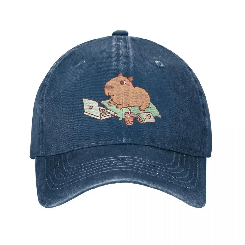 Cute Capybara Animal Men Women Baseball Cap Distressed Washed Hats Cap Classic Outdoor Workouts Gift Snapback Hat