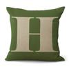 Simple Pure Color English Alphabet throw pillow cover with short plush print for living room sofa decoration cushion cover