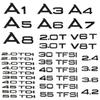 2026 Hete 3D ABS Auto Achterklep Sticker 30TFSI 40TFSI 2.0 2.5 2.7 3.0 4.0 TDI 30 35 40 45 50 55 TDI Embleem Voor A1 A3 A4 A5 A6 A7 A8