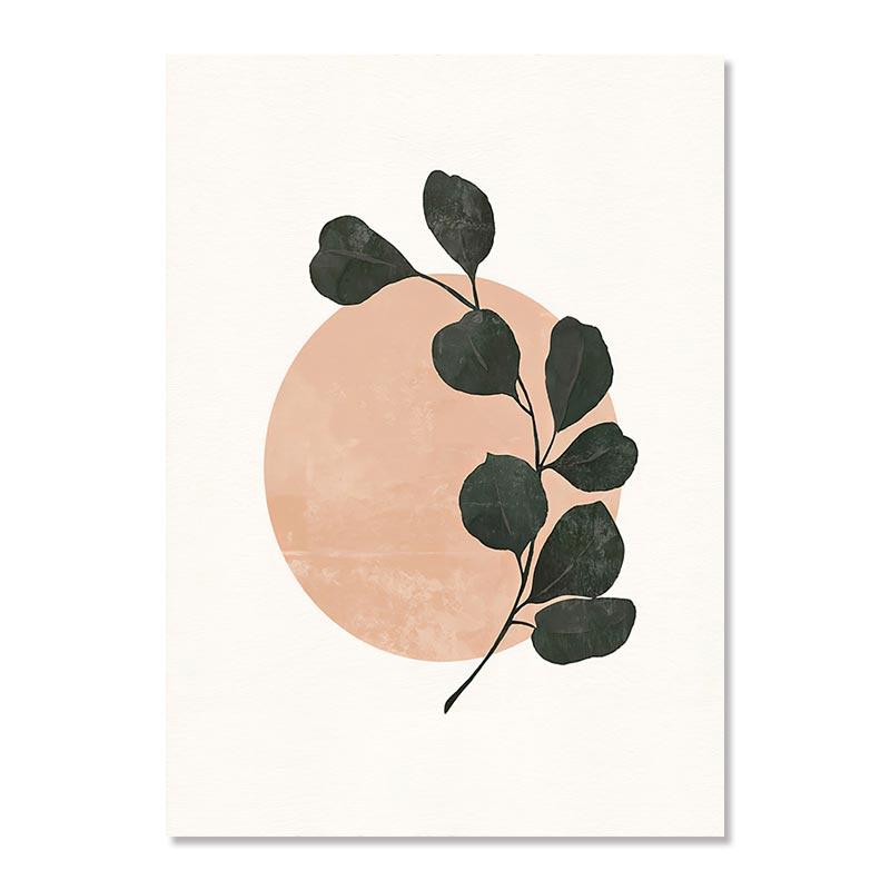 Boho Poster Botanical Floral Landscape Canvas Painting Abstract Lines Leaves Print Picture Living Room Decor Wall Art