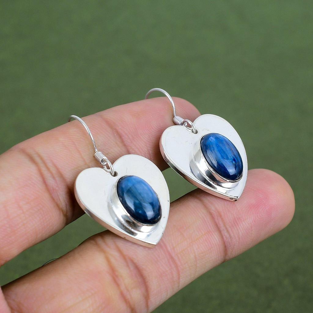 Kyanite Earring 925 Sterling Silver Earring Gemstone Jewelry Handmade Earrings Unique Style Earring Very Pretty Silver Jewelry Gift For Wife