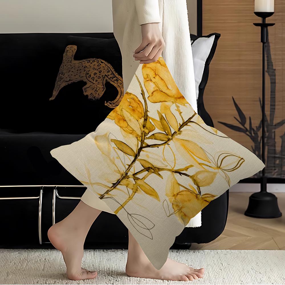 Botanical Oil Painting Art Cushion Cover Pillowcase Upholstery Sofa Throw Pillow Home Decor Pillowcas