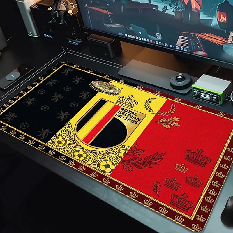 Belgium Color Mouse Pad Large Gaming Table Cushion Non-slip Laptop Tablet Big Mousepad XXL Mat Mini PC Playmat With Lock edge