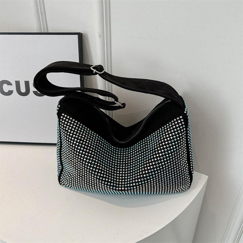 Trendy Stylish Tote Bag Casual Nylon Shoulder Bag For Women Versatile Daily Use In Black And Silver