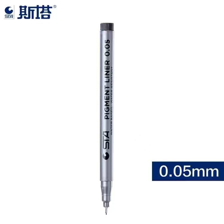 STA Sketch Marker Art Marker Pen Set Different Tip Sizes Water-Based Pigment Liner for Drawing And Handwriting Micron Stationery