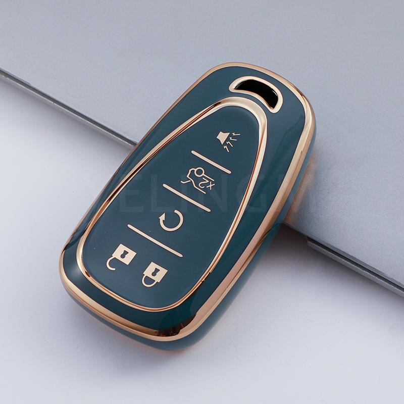 TPU 4/5 Przyciski TPU Pokrowiec na Kluczyk Samochodowy Fob Dla Chevrolet 2017-2019 Chevy Malibu Camaro Cruze Traverse Sonic Volt Bolt Equinox