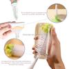Hot Selling Baby Bottle Cleaning Brush Long Handle With Nylon Bristle Sponge Suction Cup Design