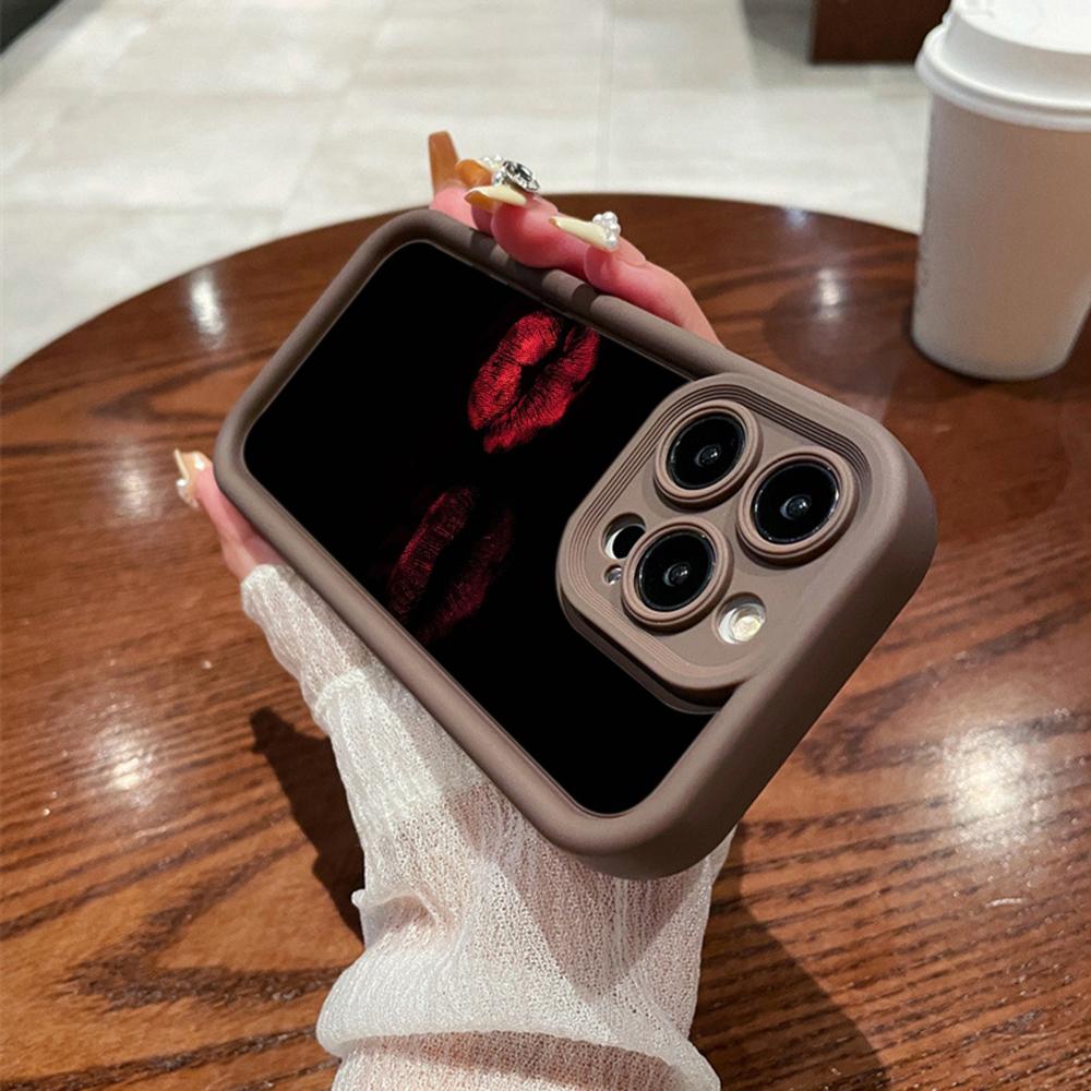 LZ22 Lips Kiss Digital Design Silicone Phone Case for Samsung A15 A35 S24 S23 Ultra S22 S21 Plus S20 A05 A06 A54 A55 A53 A14 M15 Shockproof Back Cover