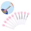 5Pcs Mini Silicone Sequins Apply Soft Head Eye Shadow Color Glaze Lip Film Portable Mini Lipstick Brush