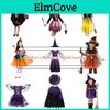 Enchanting Children Halloween Cosplay Witch Costume For Baby Girls With Bow Decoration
