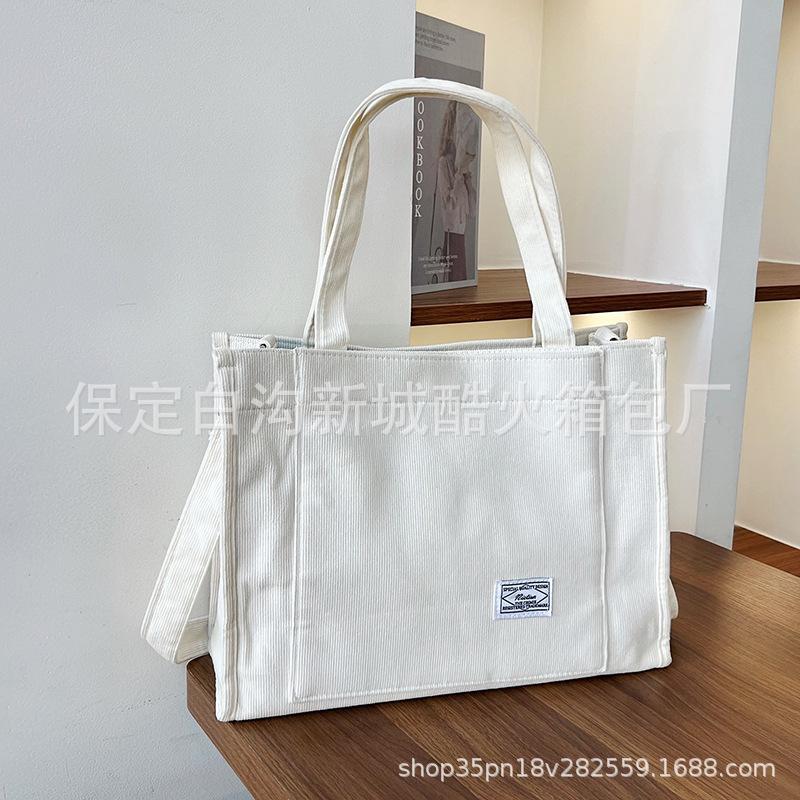 Computer bag corduroy shoulder bag handbag  new tote bag fashion messenger bag large capacity
