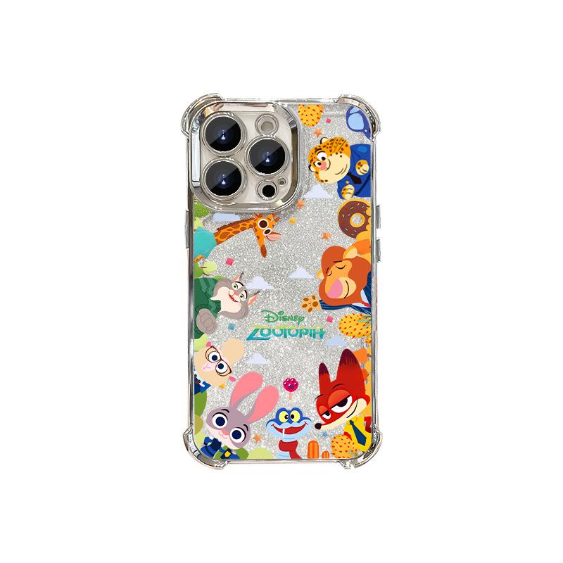 Cute cartoon animals for Apple 17promax mobile phone case iphone15 electroplating anti-drop 16 silicone 14 women