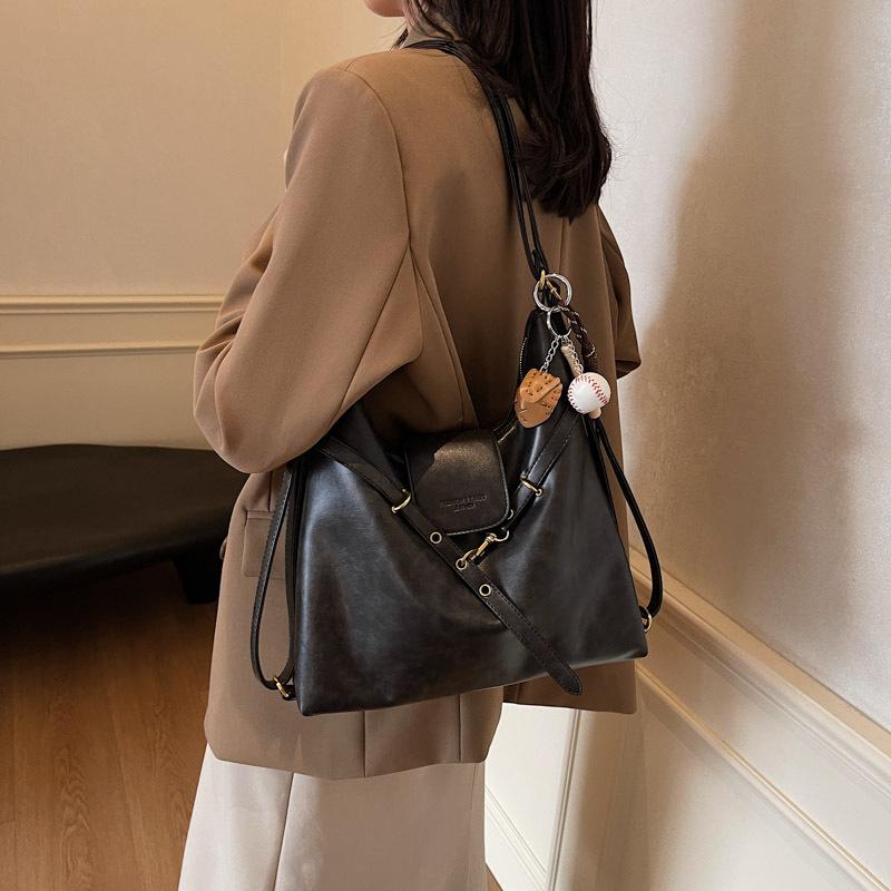 Premium Retro Large-Capacity Women'S Backpack Back Bag Multi-Purpose Shoulder Bag Tote Bag