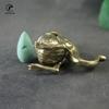 Solid Brass Kangaroo Statue Desk Ornament Retro Copper Animal Miniature Figurine Decoration Gifts Home Decors Crafts Accessories