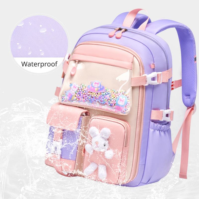 Spring Autumn New Primary School Girl Schoolbag Spine Protect Lightweight Children Backpack Refrigerator Open Large Capacity Book Bag Teenager Student